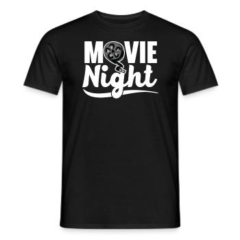 Movie Night Movie Critic Movie Marathon Cinema - Men's T-Shirt - black - Front - AI Model Male 178 light (178cm)