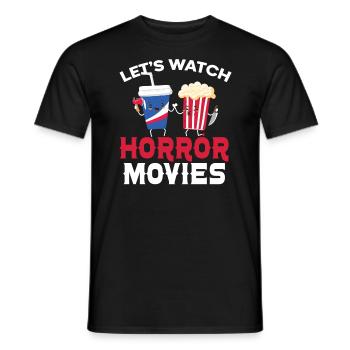 Regardons films d’horreur cinéma cinéphile amateur de films - T-shirt homme - noir - Devant - AI Model Male 178 light (178cm)