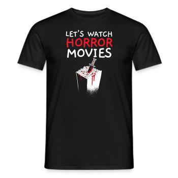 Regardons films d’horreur cinéma cinéphile amateur de films - T-shirt homme - noir - Devant - AI Model Male 178 light (178cm)