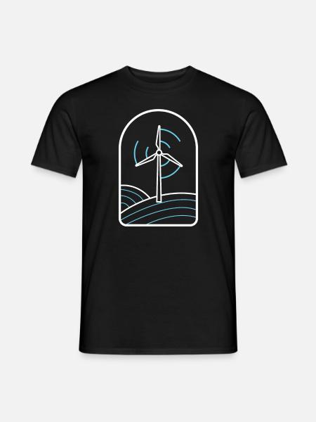 Windenergie Windrad Windpower Windkraft - Männer T-Shirt - Schwarz
