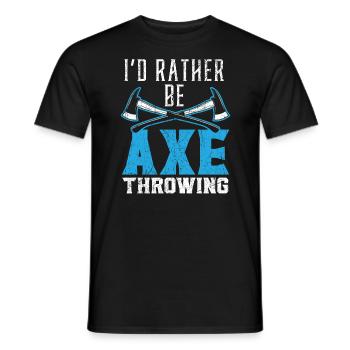 Axt werfen Beil Werfer Axt Wurf Holzfäller - Männer T-Shirt - Schwarz - Vorne - AI Model Male 178 light (178cm)