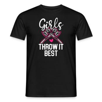 Axt werfen Beil Werfer Axt Wurf Holzfäller - Männer T-Shirt - Schwarz - Vorne - AI Model Male 178 light (178cm)