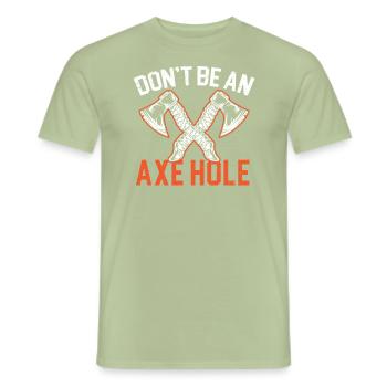Axt werfen Beil Werfer Axt Wurf Holzfäller - Männer T-Shirt - Sage - Vorne - AI Model Male 178 light (178cm)
