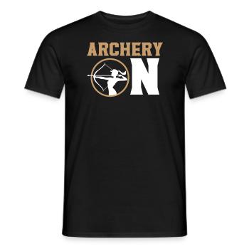 Archery On Bow Hunter Archer Target Arrow Bowman - Men's T-Shirt - black - Front - AI Model Male 178 light (178cm)