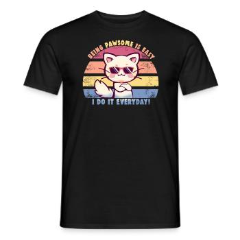 Everyday Pawsome - Men's T-Shirt - black - Front - AI Model Male 178 light (178cm)