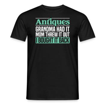 Antiquing Antique Lover Antique Hunting Antiquer - T-shirt homme - noir - Devant - AI Model Male 178 light (178cm)