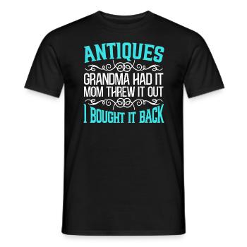 Antiquing Antique Lover Antique Hunting Antiquer - T-shirt homme - noir - Devant - AI Model Male 178 light (178cm)
