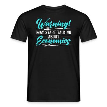 Économiste Professeur d’économie Profession Économie - T-shirt homme - noir - Devant - AI Model Male 178 light (178cm)