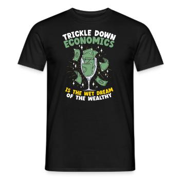 Économiste Professeur d’économie Profession Économie - T-shirt homme - noir - Devant - AI Model Male 178 light (178cm)