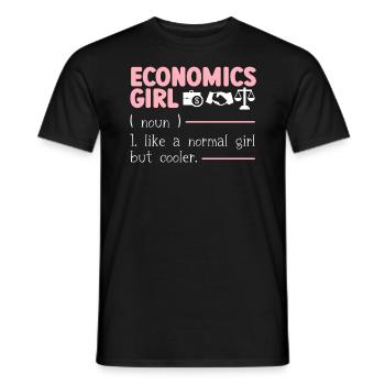 Économiste Professeur d’économie Profession Économie - T-shirt homme - noir - Devant - AI Model Male 178 light (178cm)