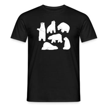 Eisbären Bären Tierschutz - Männer T-Shirt - Schwarz - Vorne - AI Model Male 178 light (178cm)