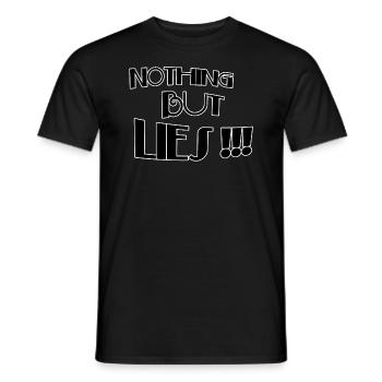 Rien que des mensonges - T-shirt homme - noir - Devant - AI Model Male 178 light (178cm)