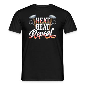 Blacksmith Hammer Metalsmith Forging Blacksmithing - Men's T-Shirt - black - Front - AI Model Male 178 light (178cm)