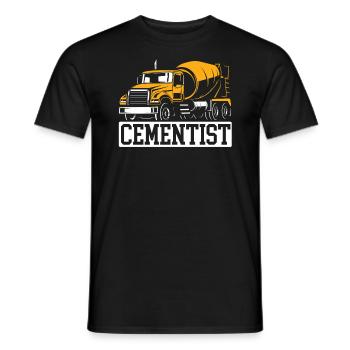 Cement Mixer Truck Driver Job Construction Worker - Men's T-Shirt - black - Front - AI Model Male 178 light (178cm)