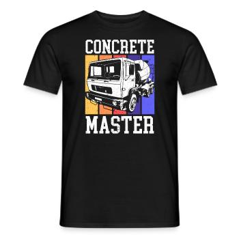 Cement Mixer Truck Driver Job Construction Worker - Men's T-Shirt - black - Front - AI Model Male 178 light (178cm)