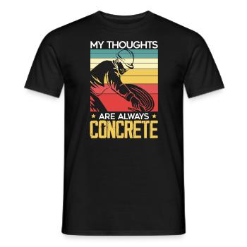 Cement Mixer Truck Driver Job Construction Worker - Men's T-Shirt - black - Front - AI Model Male 178 light (178cm)