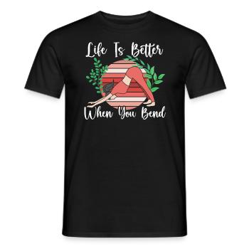 Yoga Meditation Fitness Workout Yoga Instructor - Men's T-Shirt - black - Front - AI Model Male 178 light (178cm)