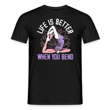 Yoga Méditation Fitness Entraînement Instructeur de yoga - T-shirt homme - noir - Devant - AI Model Male 178 light (178cm)