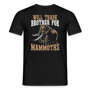 Mammouth Elephant Wildlife Extinct Animal Lover Lover - T-shirt homme - noir - Devant - AI Model Male 178 light (178cm)