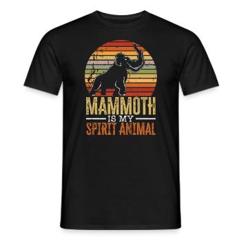 Mammouth Elephant Wildlife Extinct Animal Lover Lover - T-shirt homme - noir - Devant - AI Model Male 178 light (178cm)