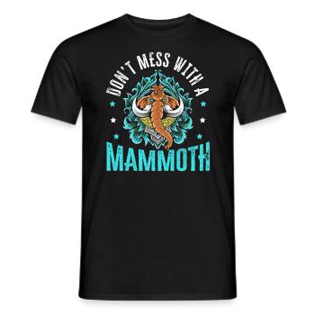 Mammouth Elephant Wildlife Extinct Animal Lover Lover - T-shirt homme - noir - Devant - AI Model Male 178 light (178cm)