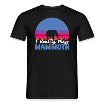 Mammouth Elephant Wildlife Extinct Animal Lover Lover - T-shirt homme - noir - Devant - AI Model Male 178 light (178cm)