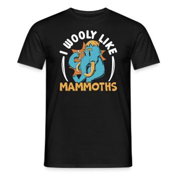 Mammouth Elephant Wildlife Extinct Animal Lover Lover - T-shirt homme - noir - Devant - AI Model Male 178 light (178cm)