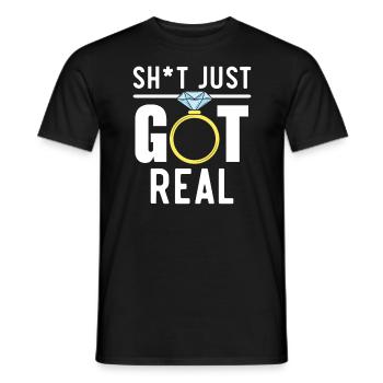 Braut und Bräutigam Hochzeitstag Hochzeit Frisch Verheiratet - Männer T-Shirt - Schwarz - Vorne - AI Model Male 178 light (178cm)