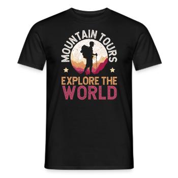 Wandern Berge Klettern Wandertrek Ich liebe Wandern - Männer T-Shirt - Schwarz - Vorne - AI Model Male 178 light (178cm)