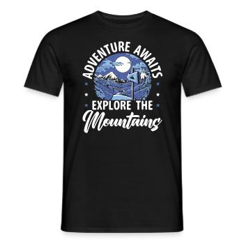 Wandern Berge Klettern Wanderer Trek Ich liebe Wandern - Männer T-Shirt - Schwarz - Vorne - AI Model Male 178 light (178cm)