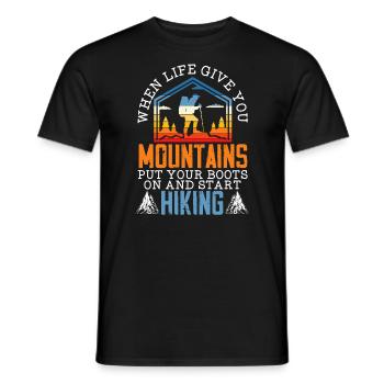 Wandern Berge Klettern Wandertrek Ich liebe Wandern - Männer T-Shirt - Schwarz - Vorne - AI Model Male 178 light (178cm)
