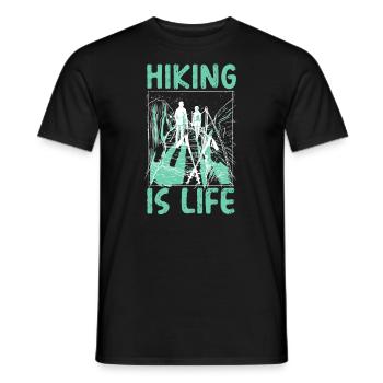 Wandern Berge Klettern Wandertrek Ich liebe Wandern - Männer T-Shirt - Schwarz - Vorne - AI Model Male 178 light (178cm)