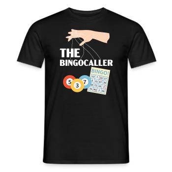 Bingo Player Bingo Caller Bing Lover Casino - Men's T-Shirt - black - Front - AI Model Male 178 light (178cm)