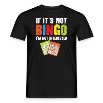 Bingo Player Bingo Caller Bing Lover Casino - Men's T-Shirt - black - Front - AI Model Male 178 light (178cm)