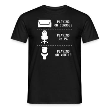 Jouer à des jeux de jeux - T-shirt homme - noir - Devant - AI Model Male 178 light (178cm)