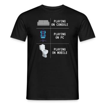 Jouer à des jeux de jeux - T-shirt homme - noir - Devant - AI Model Male 178 light (178cm)