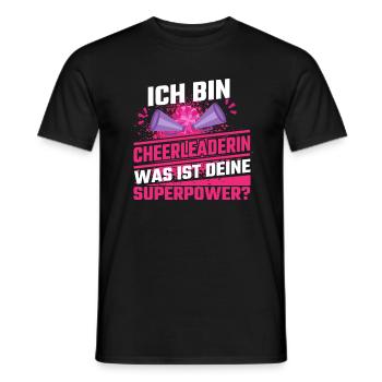 Cheerleading Cheerleaderin Superpower - Männer T-Shirt - Schwarz - Vorne - AI Model Male 178 light (178cm)