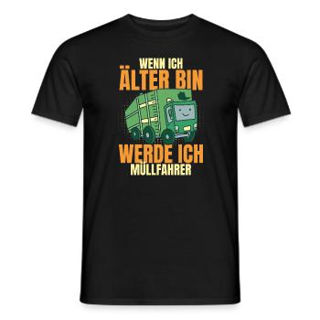 Nachwuchs Müllmann Müllabfuhr - Männer T-Shirt - Schwarz - Vorne - AI Model Male 178 light (178cm)