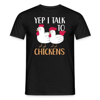 Poulet fermier Poulet Chuchoteur Animal de la ferme - T-shirt homme - noir - Devant - AI Model Male 178 light (178cm)