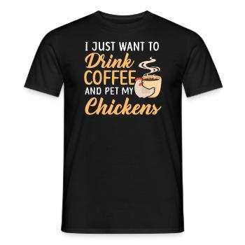 Hühnerbauer Hühnerflüsterer Bauernhoftier - Männer T-Shirt - Schwarz - Vorne - AI Model Male 178 light (178cm)