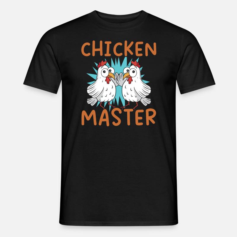 Hühnerbauer Hühnerflüsterer Bauernhoftier - Männer T-Shirt - Schwarz