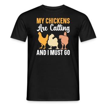 Éleveur de poulet Chuchoteur de poulet Animal de ferme - T-shirt homme - noir - Devant - AI Model Male 178 light (178cm)