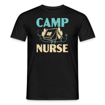 Camp Krankenschwester Camping Krankenschwester Krankenschwester Camper - Männer T-Shirt - Schwarz - Vorne - AI Model Male 178 light (178cm)