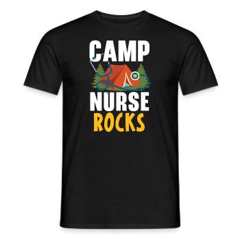 Camp Krankenschwester Camping Krankenschwester Krankenschwester Camper - Männer T-Shirt - Schwarz - Vorne - AI Model Male 178 light (178cm)