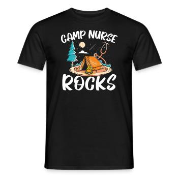 Camp Krankenschwester Camping Krankenschwester Krankenschwester Camper - Männer T-Shirt - Schwarz - Vorne - AI Model Male 178 light (178cm)