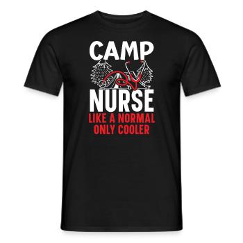 Camp Krankenschwester Camping Krankenschwester Krankenschwester Camper - Männer T-Shirt - Schwarz - Vorne - AI Model Male 178 light (178cm)
