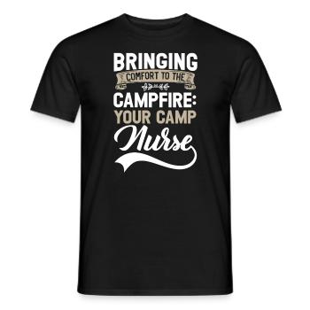 Camp Krankenschwester Camping Krankenschwester Krankenschwester Camper - Männer T-Shirt - Schwarz - Vorne - AI Model Male 178 light (178cm)