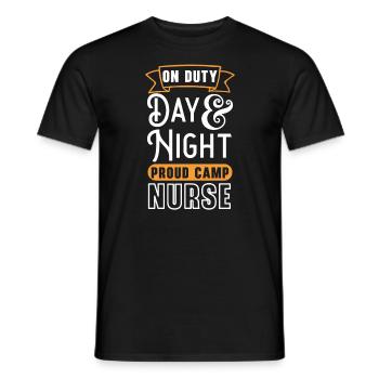 Camp Krankenschwester Camping Krankenschwester Krankenschwester Camper - Männer T-Shirt - Schwarz - Vorne - AI Model Male 178 light (178cm)
