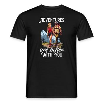 Randonnée Couple Randonnée Buddy Mountain Climbing Hiker - T-shirt homme - noir - Devant - AI Model Male 178 light (178cm)