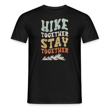 Hiking Couple Hiking Buddy Mountain Climbing Hiker - Men's T-Shirt - black - Front - AI Model Male 178 light (178cm)